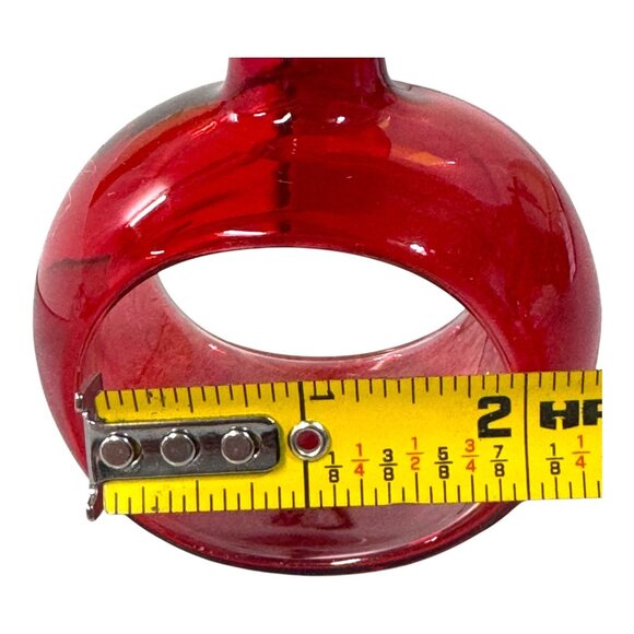 Holiday Red & Green Napkin Ring Bud Vases Set Of 6 Christmas MCM Table Accents - Picture 4 of 10